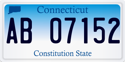 CT license plate AB07152