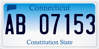 CT license plate AB07153