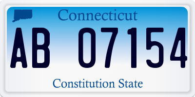 CT license plate AB07154