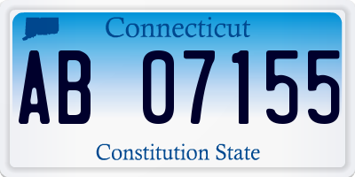 CT license plate AB07155