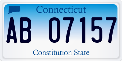 CT license plate AB07157