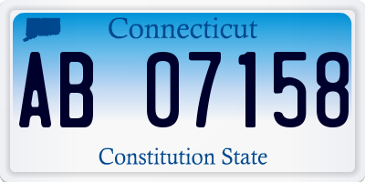 CT license plate AB07158