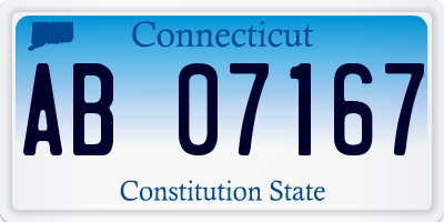 CT license plate AB07167