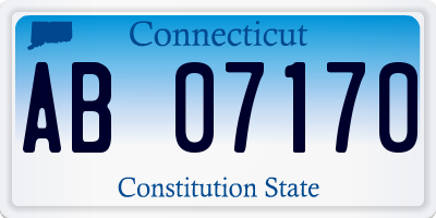 CT license plate AB07170