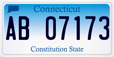 CT license plate AB07173