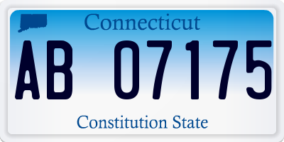 CT license plate AB07175