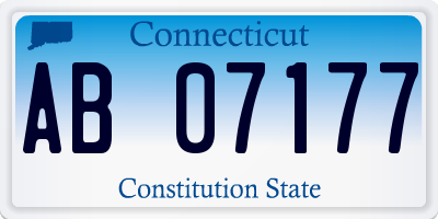 CT license plate AB07177