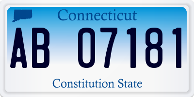 CT license plate AB07181