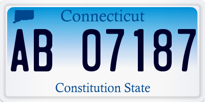 CT license plate AB07187