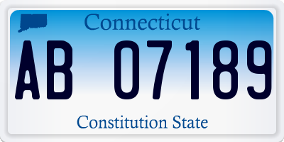 CT license plate AB07189