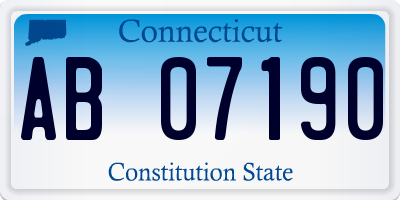 CT license plate AB07190