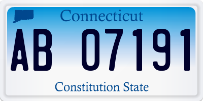 CT license plate AB07191