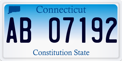 CT license plate AB07192