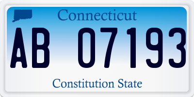 CT license plate AB07193