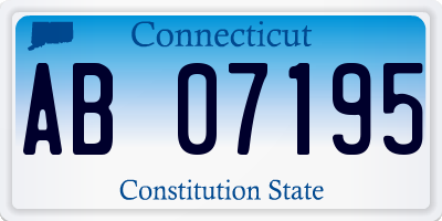 CT license plate AB07195