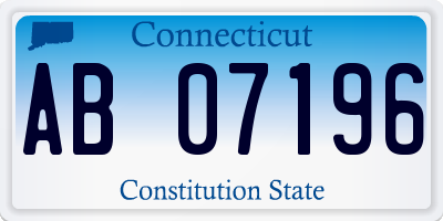 CT license plate AB07196