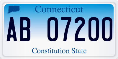 CT license plate AB07200