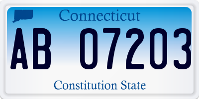 CT license plate AB07203