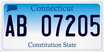 CT license plate AB07205