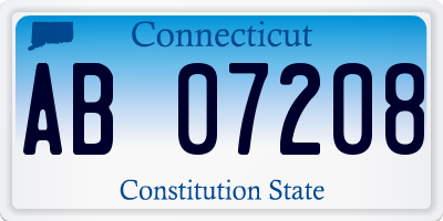 CT license plate AB07208