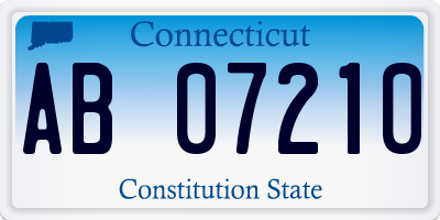 CT license plate AB07210
