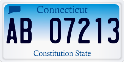 CT license plate AB07213