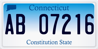 CT license plate AB07216