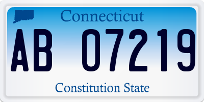 CT license plate AB07219