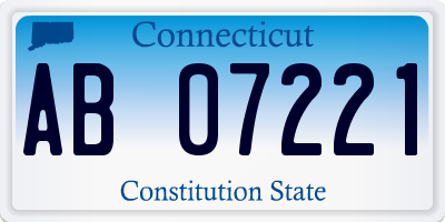 CT license plate AB07221
