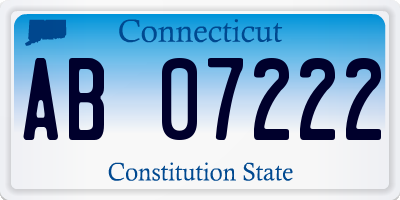 CT license plate AB07222