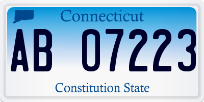 CT license plate AB07223