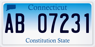 CT license plate AB07231