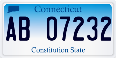 CT license plate AB07232
