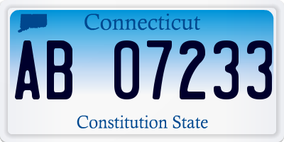 CT license plate AB07233