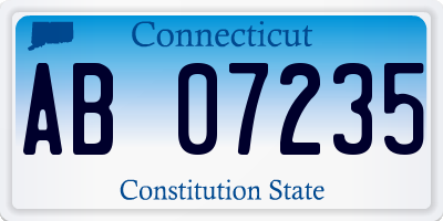 CT license plate AB07235