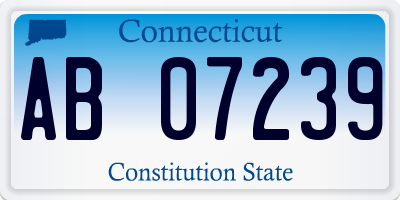 CT license plate AB07239