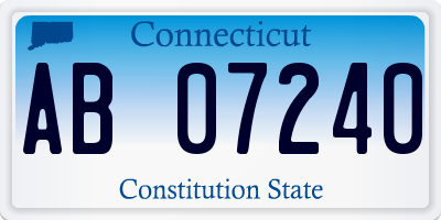 CT license plate AB07240