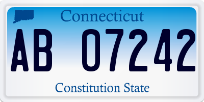 CT license plate AB07242