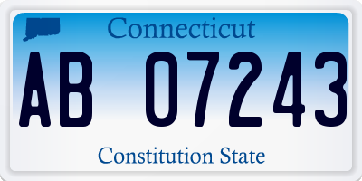 CT license plate AB07243