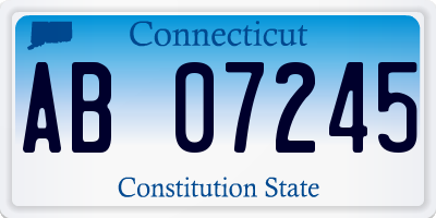 CT license plate AB07245