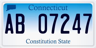 CT license plate AB07247