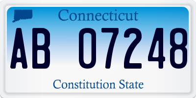 CT license plate AB07248