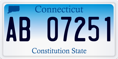 CT license plate AB07251