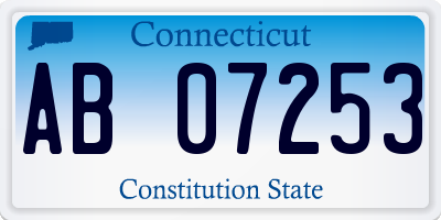 CT license plate AB07253