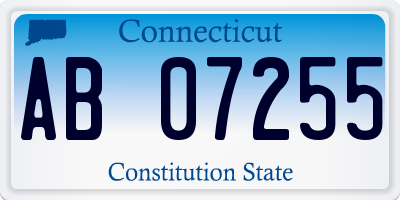 CT license plate AB07255