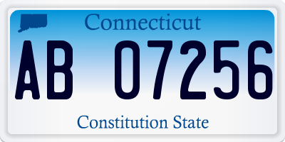 CT license plate AB07256