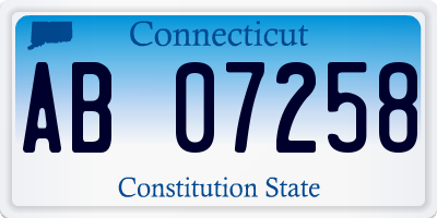 CT license plate AB07258