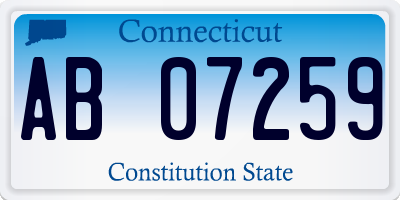 CT license plate AB07259