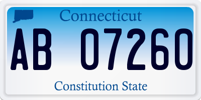 CT license plate AB07260