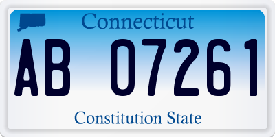 CT license plate AB07261